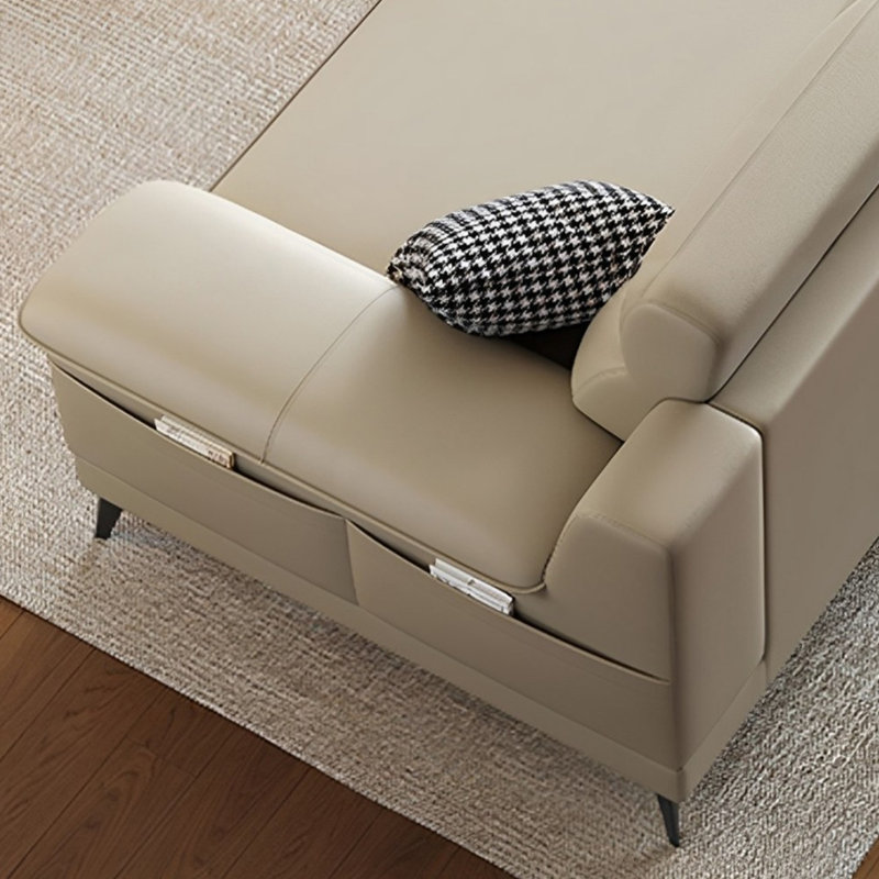 Canapé à lignes droites de style minimaliste moderne, H 36,22 po x l 141,73 po x P 38,18 po, 6