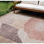 Tapis d'extérieur lavable abstrait 8 pi x 10 pi rose et mauve