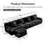 Canapé en L à 4 places sans os, tissu Teddy sans assemblage requis-1693368906