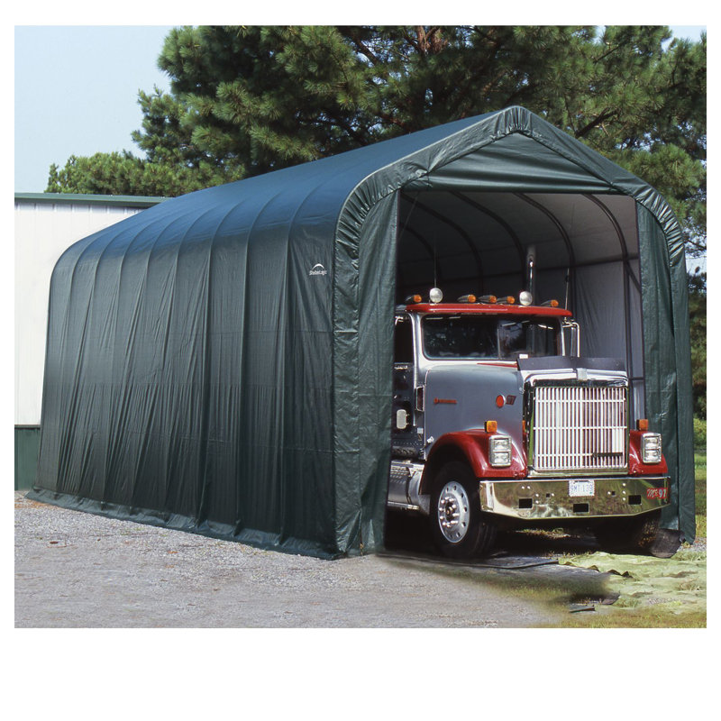 16' W x 36' D Garage, Green