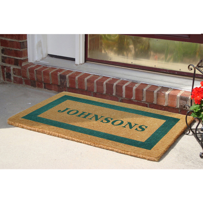 Tapis de porte antidérapant pour l'extérieur, L 37 po x L 36 po, Noir