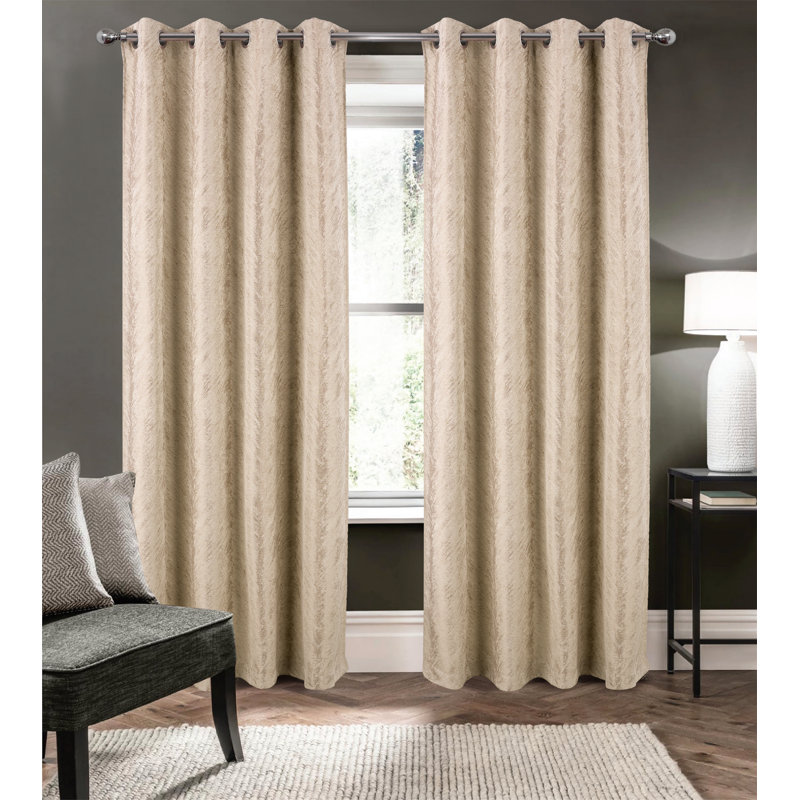 Vera Sophisticated Lux Woven Texture Window Curtain, Taupe