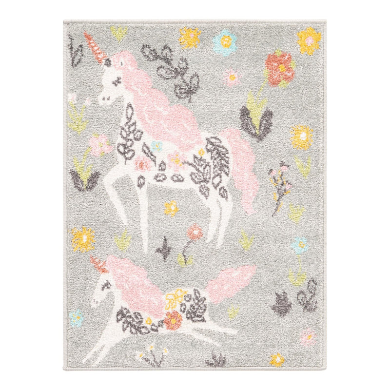 Tapis gris Whimsy, Rectangle 2 pi 2 po x 2 pi 11 po