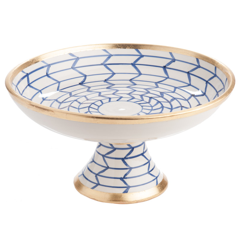 Collection Contempo, centre de table surélevé à motif géométrique décoratif