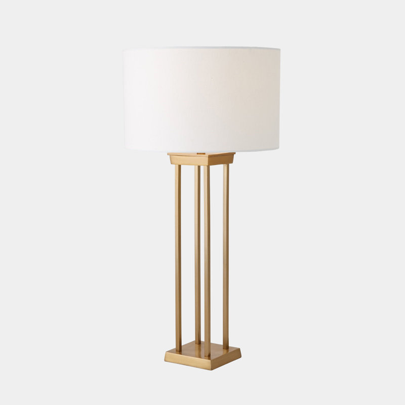 Lampe de table à quatre piliers - laiton satiné