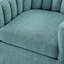 Élégante chaise d'appoint pivotante Coastal avec 4 abat-jours Breezy doux, support à ressorts hélicoïdaux, coussin amovible, dossier vertical, charme à 360 degrés, abat-jour en chanvre, corail, bleu œuf, pierre, assise,