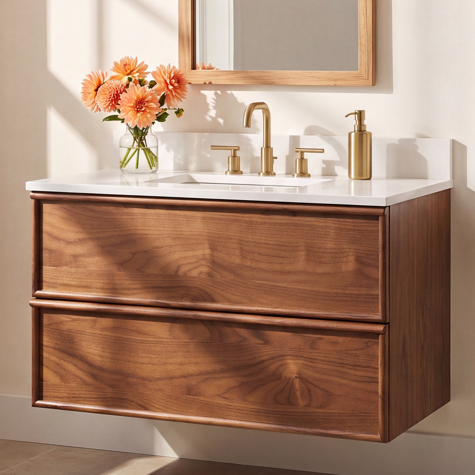 Collins 36" Walnut Single Bathroom Vanity