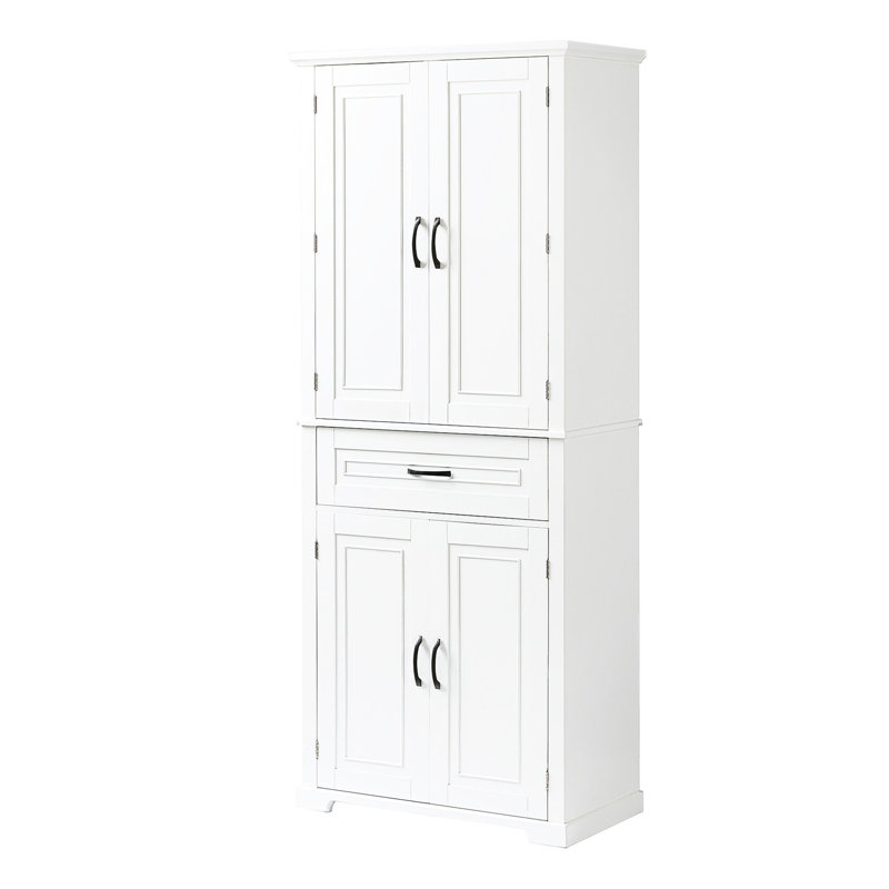 Armoire de rangement de salle de bain blanche avec fabrication fiable, Blanc