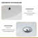 APRESSHUI 13.5'' Ceramic Rectangular Bathroom Sink with Overflow