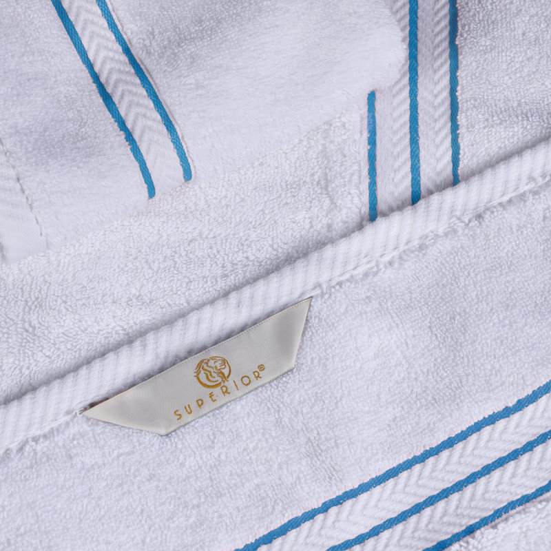 Hotel Turkish Cotton Bath Towel Set, Ultra-Plush & Luxury Weight, Light Blue