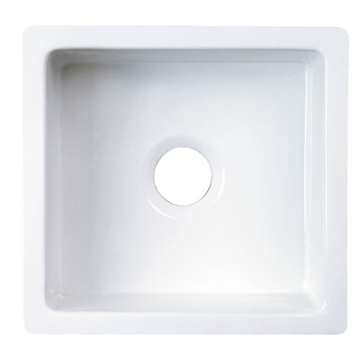 18.38'' L Single Bowl Fireclay Kitchen Sink