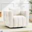 Fauteuil pivotant à dossier circulaire rembourré-7081192