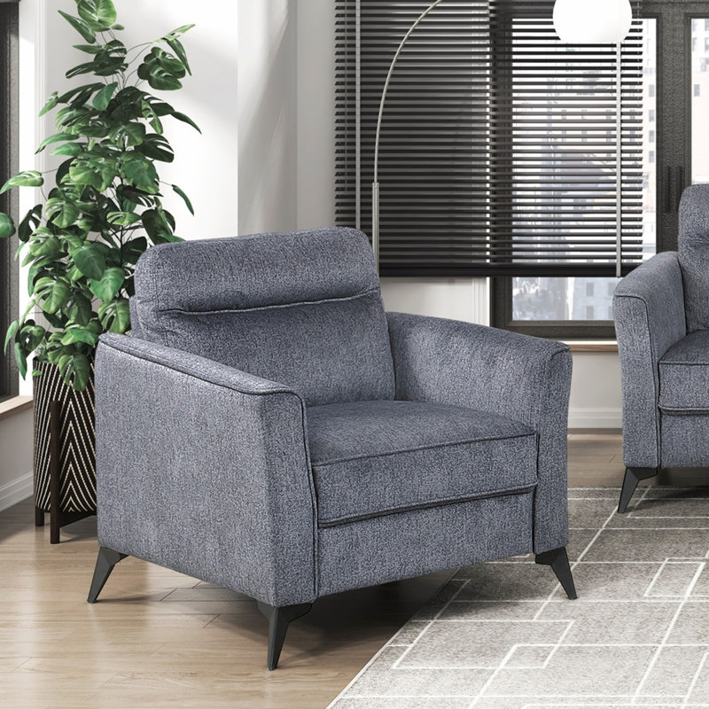 Chaise de salon moderne, Gris foncé