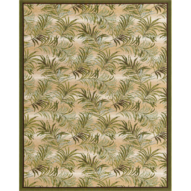 Tapis botanique d'extérieur Green_Unique, Rectangle 7 pi 10 po x 10 pi