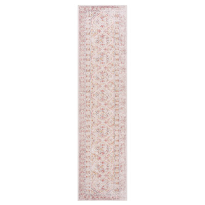 Beige 2'6'' X 10' Washable Area Rug Low-pile Non-slip Versatile For Bedroom Living Room Kitchen Dining & Pet Bedroom, Kitchen, Room, - Approved