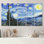 «Van Gogh Starry Night», art mural moderne sur toile tendue 5P