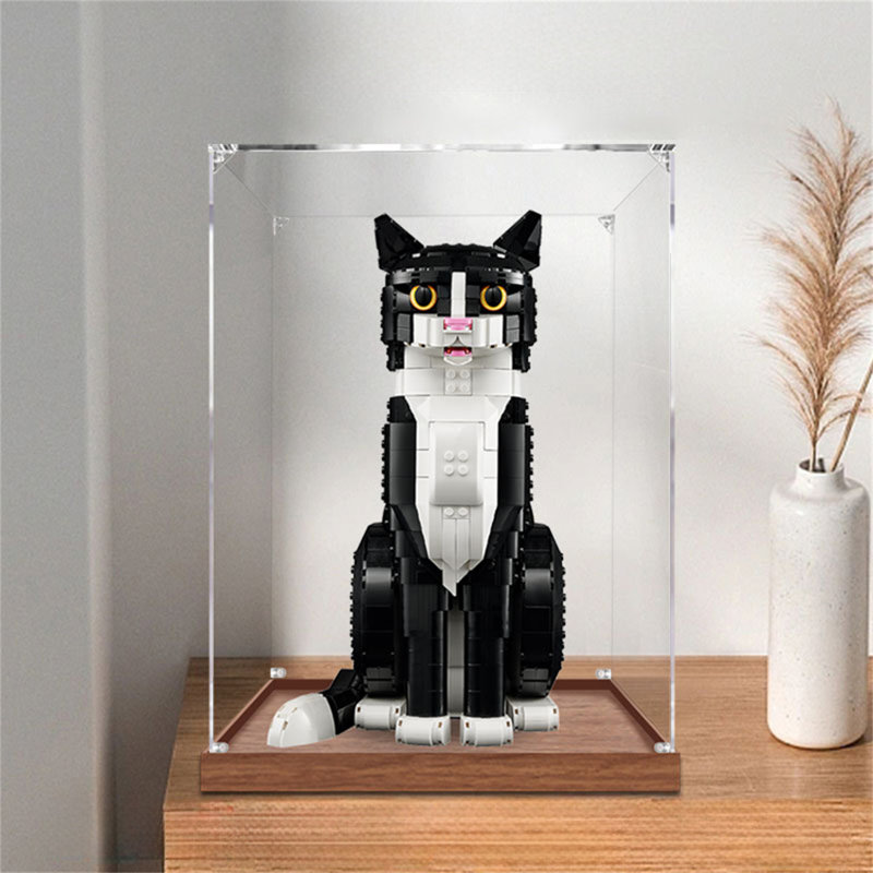 Boîte de présentation en acrylique, Brun / Transparent
