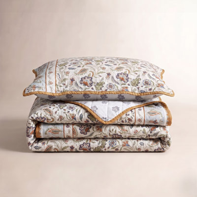 Floral Cotton Quilt Set