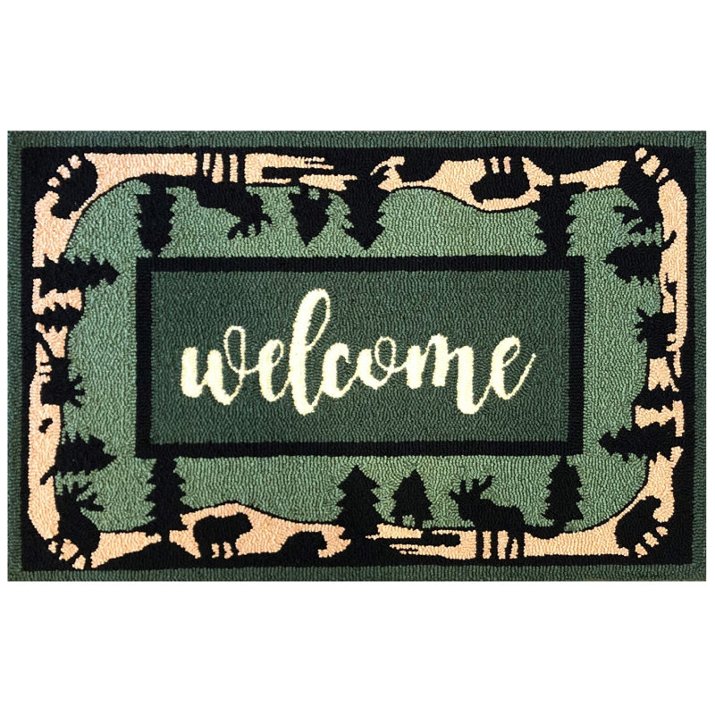 Wilderness Border Green Size 24"X36"