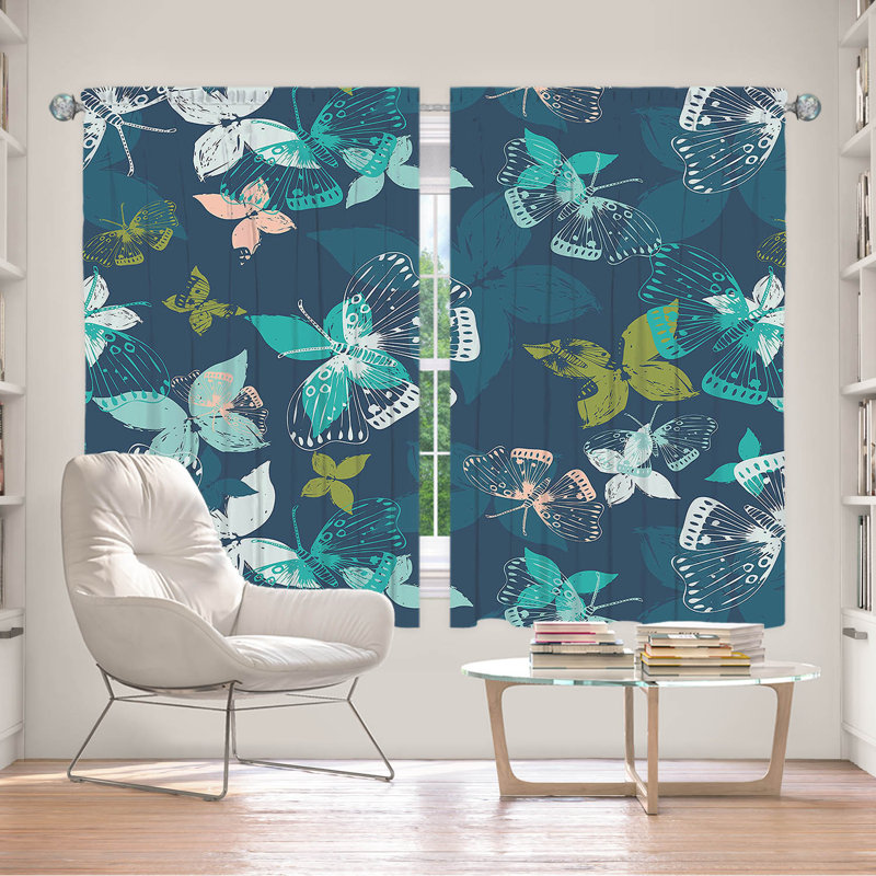 Paire de rideaux obscurcissant en polyester Evangaline, L 56 po x L 78 po
