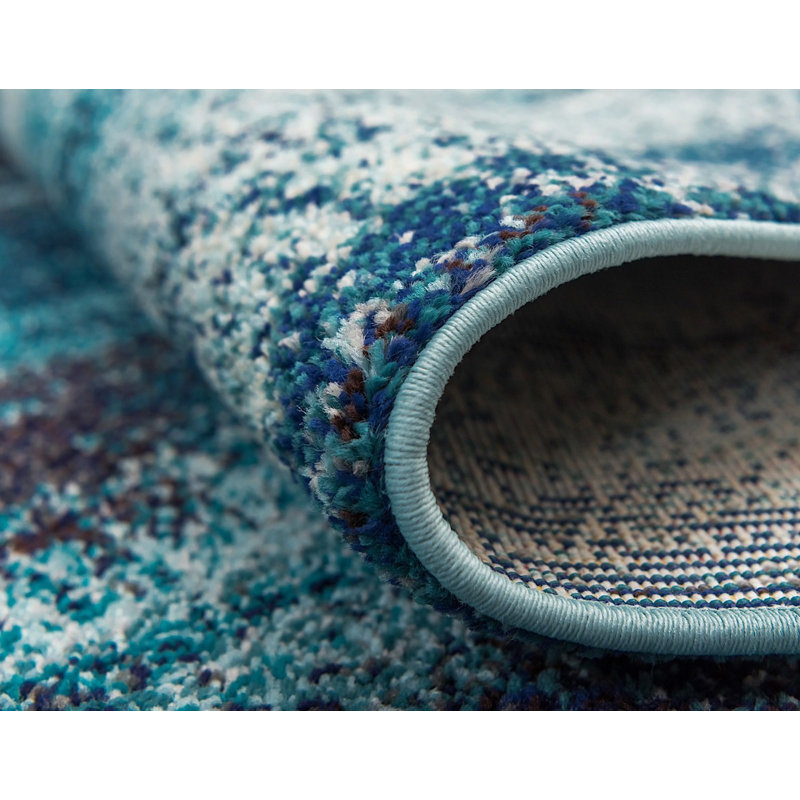 Meadow Abstract Indoor Rug, Round 6'