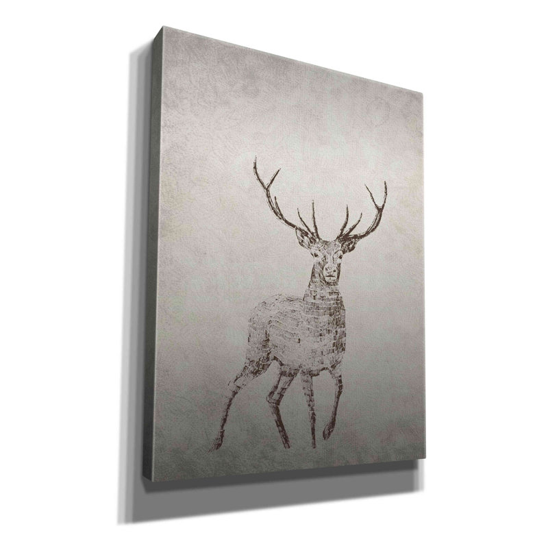 «Deer» par Incado, estampe numérique sur toile, H 16 po x l 12 po x P 0,75 po