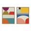 «Mid Century Modern Patterns» par Rachel Lee, ensemble de 3 toiles encadrées-1373049164