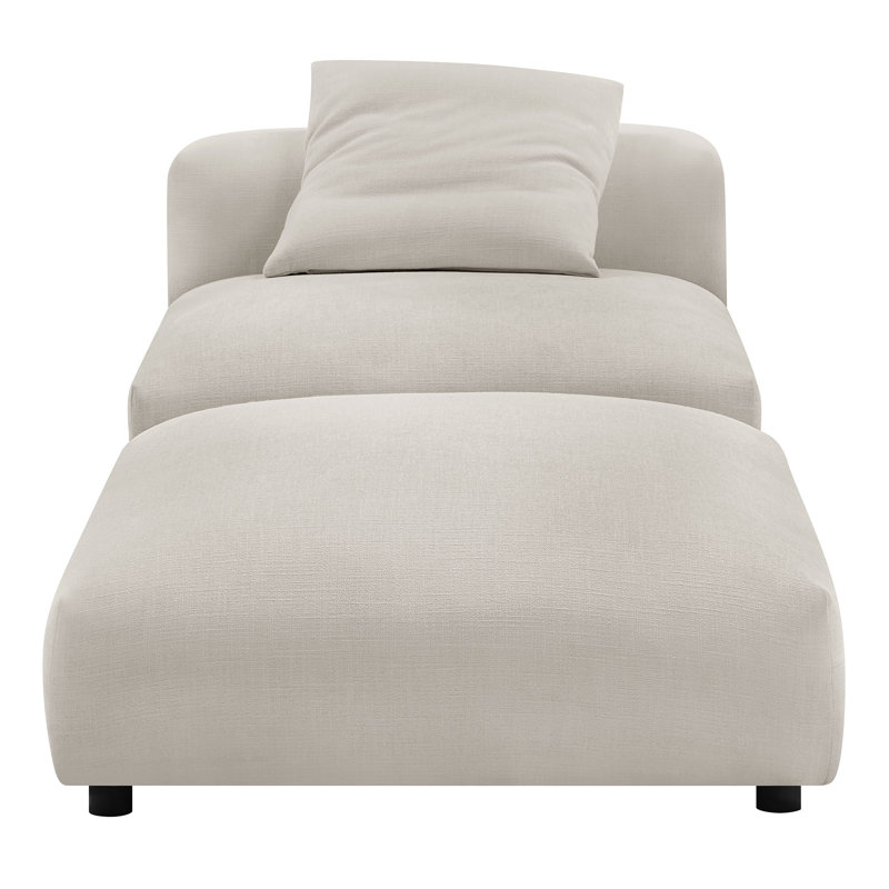 Ensemble de fauteuil modulaire et repose-pieds rembourré Solace, Tissu de sel