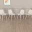Chaise de salle à manger en lin beige 4
