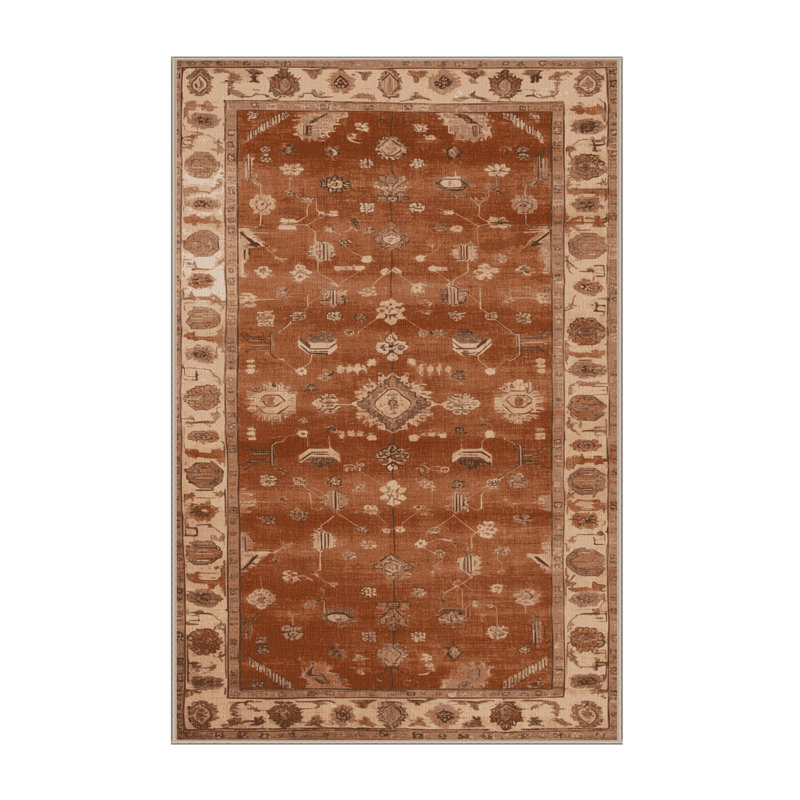 Tapis brun lavable à la machine, Tapis de couloir 2 pi x 4 pi