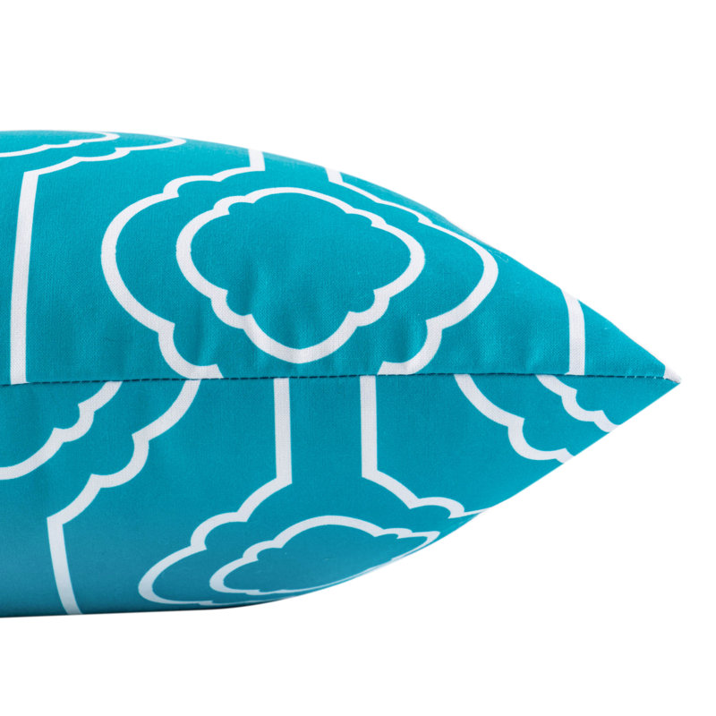 Coussin géométrique, Bleu vif