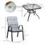 Steel Patio Dining Set Table,