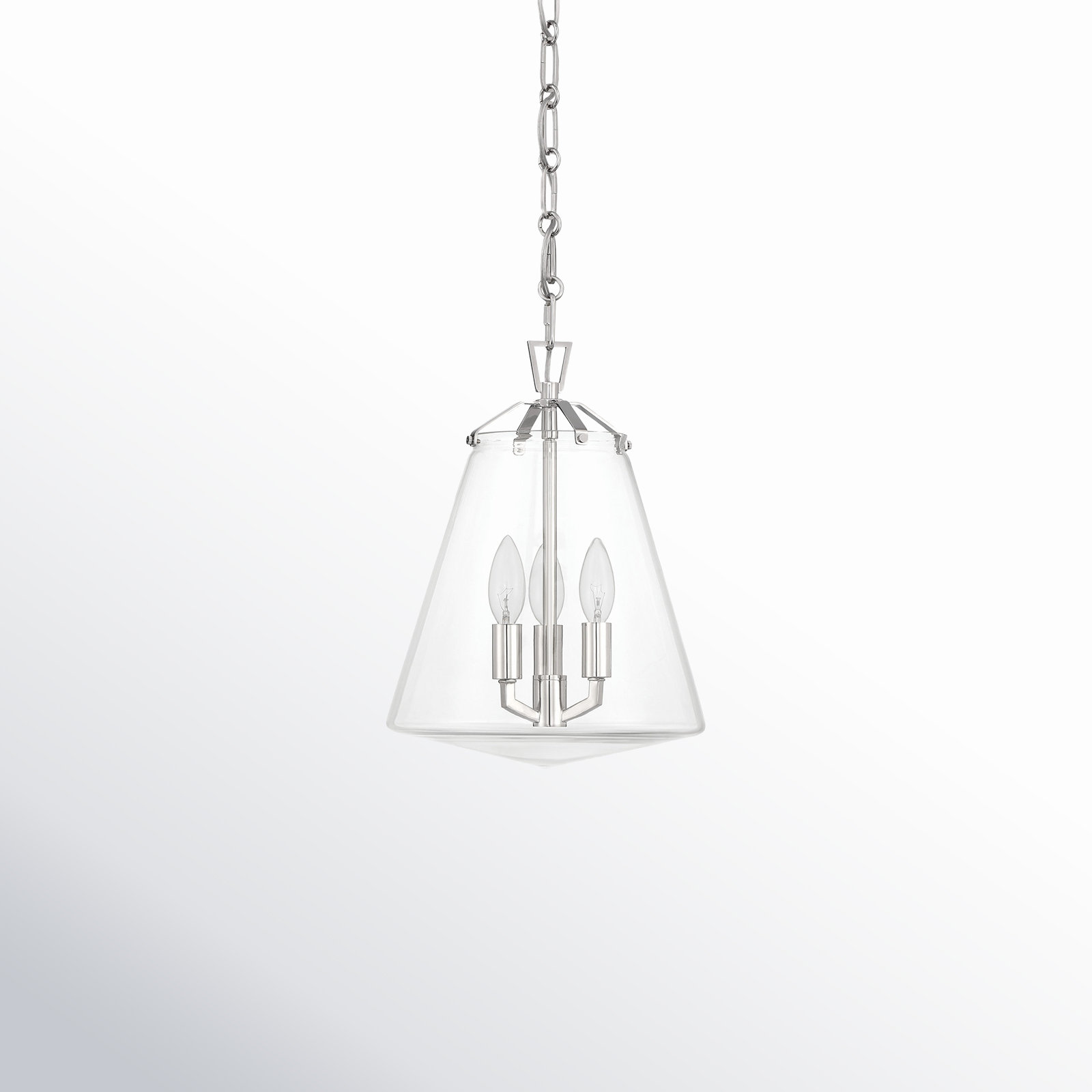 3 - Light Metal Dimmable Bell Chandelier