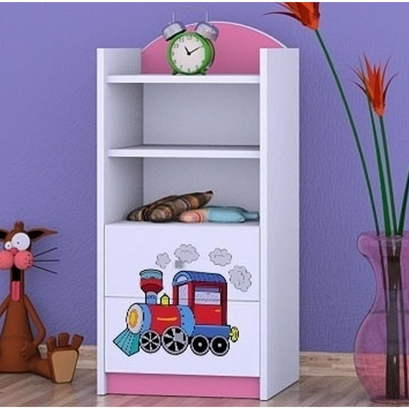 Melody 96cm H X 45cm W Transportation Kids Cube, Pink