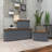 Metal Silver Storage Bench with Brown Wood Top Set