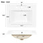 Meuble-lavabo compact compact avec lavabo en bois massif pour petites salles de bain