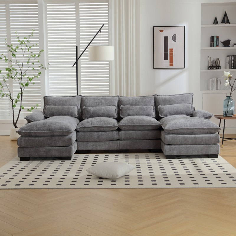 Canapé modulaire Odas, Lin gris
