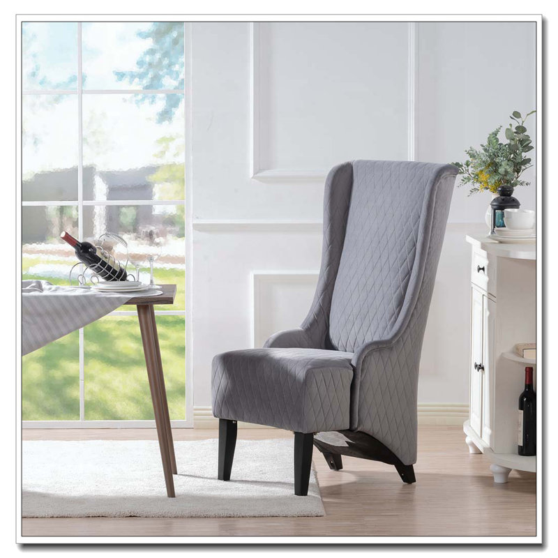 Fauteuil d'appoint en velours à haut dossier de 23,03 po de largeur