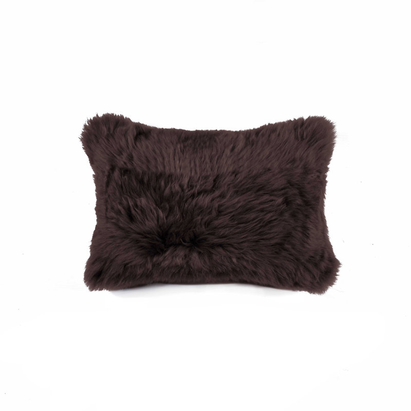  Coussin Mongolian, H 5 po x l 12 po, Chocolat