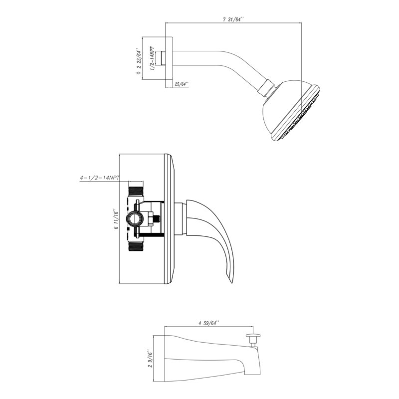 All-In-One Kit with Rough in-Valve