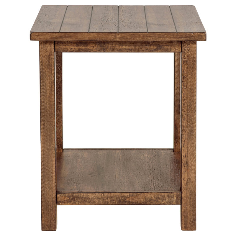 Castleton Wood End Table With Shelf