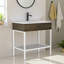 Meuble-lavabo autoportant avec comptoir en marbre d'ingénierie intégré - Conception élégante avec lavabo simple avec élégance moderne et rangement fonctionnel-996018772-975253914