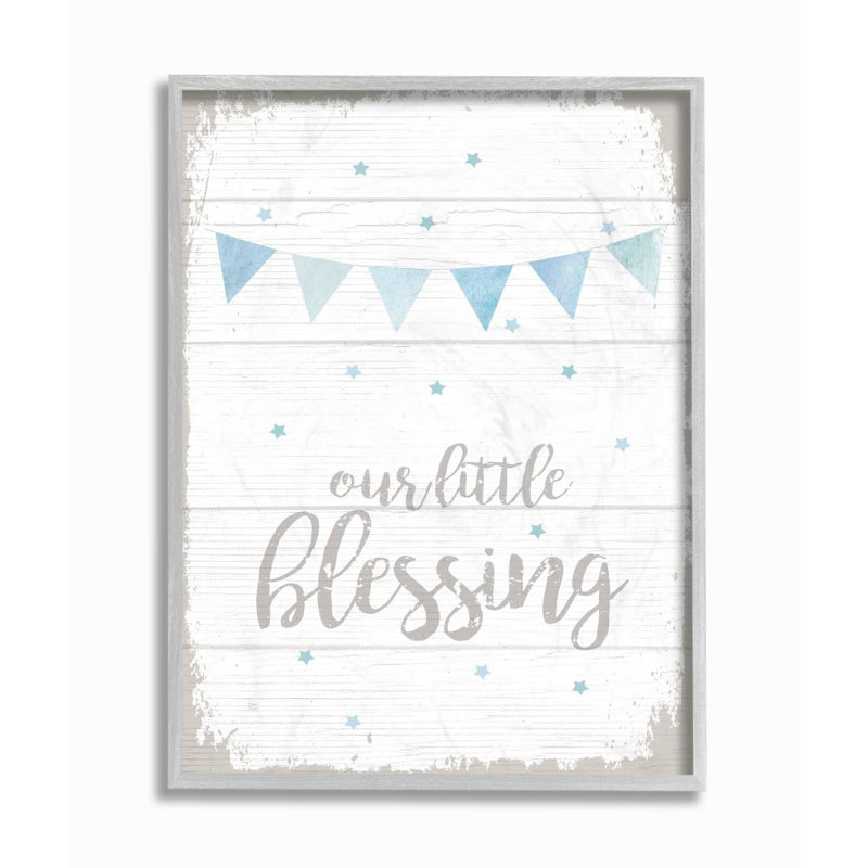 «Hannan Our Little Blessing Kids», art textuel, H 11 po x l 14 po, Estampe numérique Farmhouse