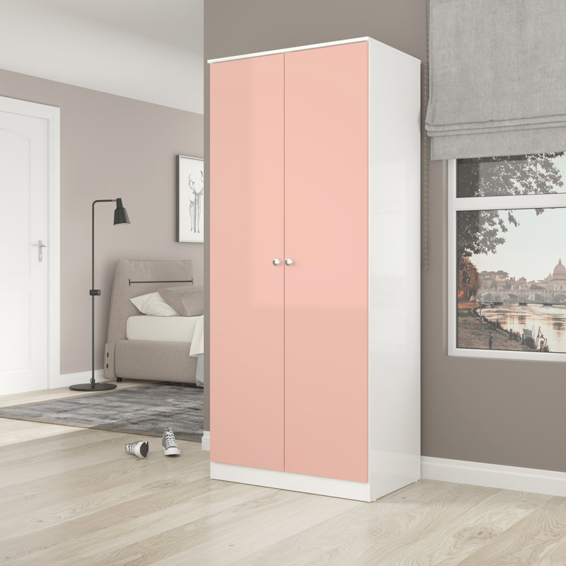 Sydnea 2 Door Wardrobe, Pink