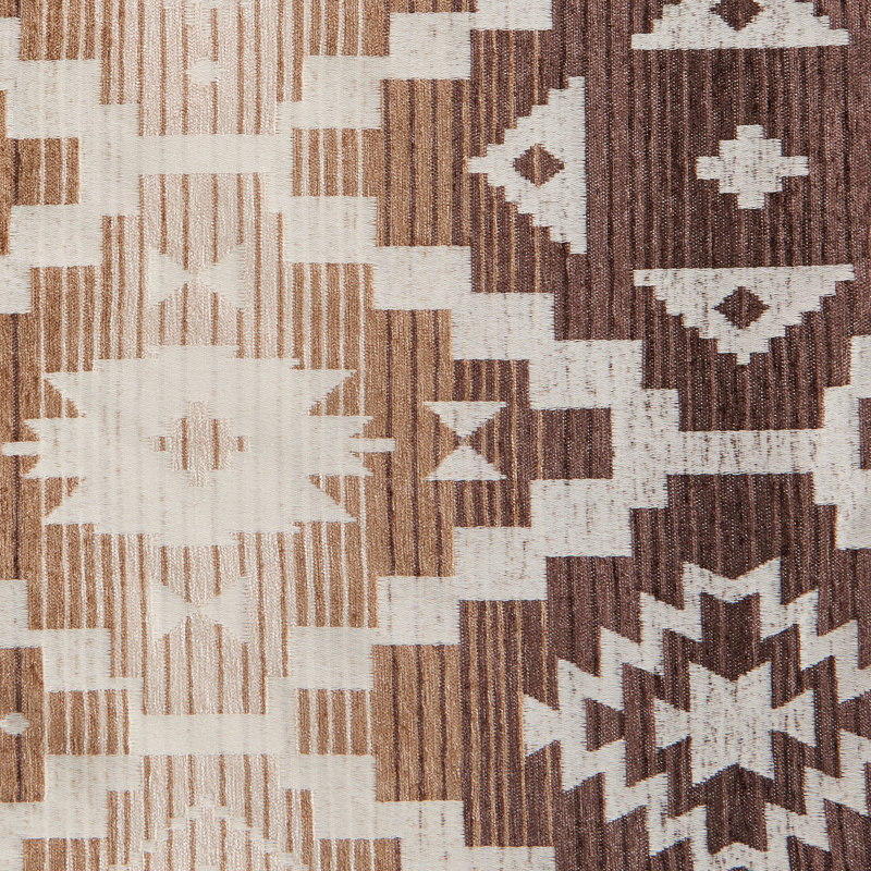 Ensemble d'édredon 3 pièces à motif aztèque crème / taupe Chalet, Édredon très grand + 2 taies décoratives
