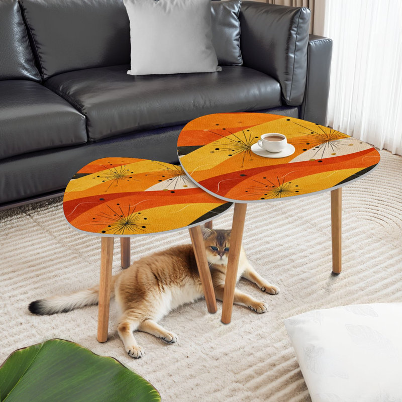 Ensemble de 2 tables basses gigognes Triangle