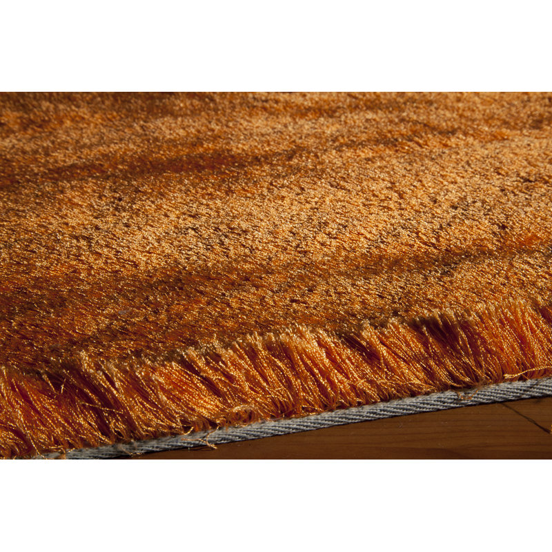 Tapis brun touffeté à la main Cherree, Rectangle 8 pi x 10 pi