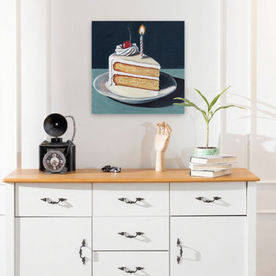 Birthday Slice With Cherry Contemporary Art