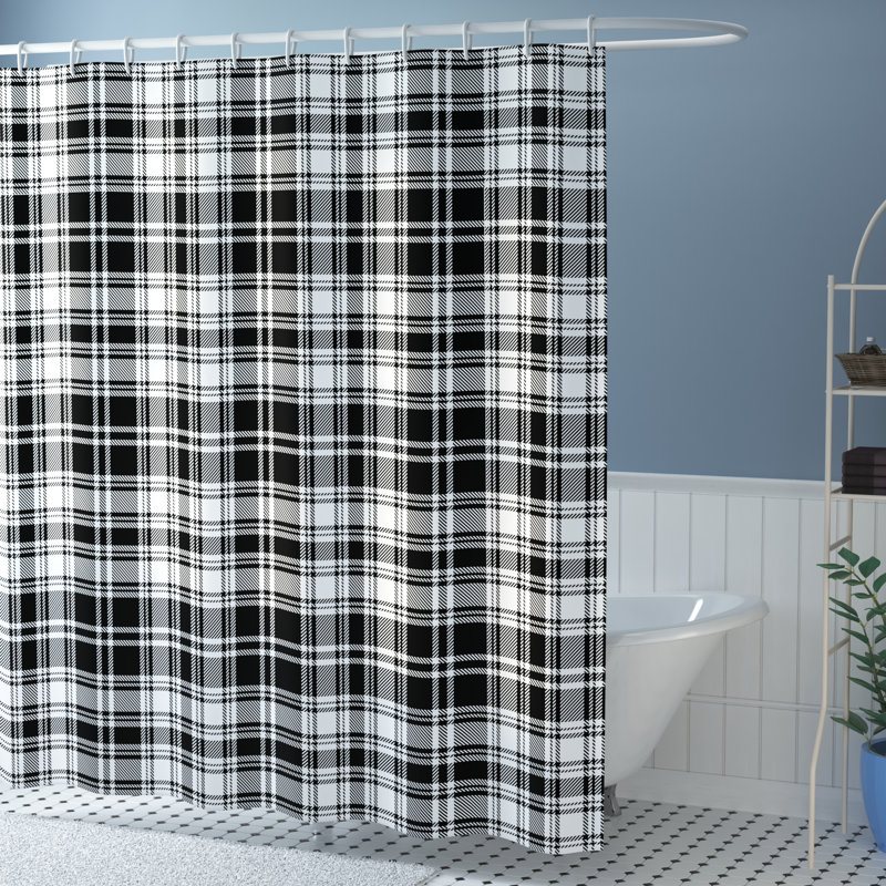 Elmwood British Tartan Pattern Single Shower Curtain, 75" H x 69" W