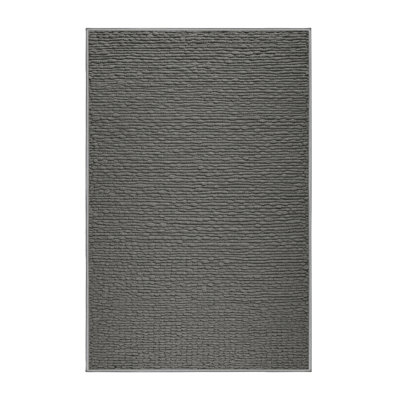 Tapis gris uni lavable à la machine